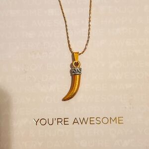 Alex & Ani Golden Animal Tooth Necklace